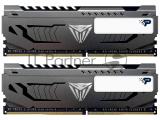 Оперативная память Patriot Viper Steel, DDR4, 16GB (2x8 GB), 3600 MHz, CL17, DIMM, радиатор, чёрный 8