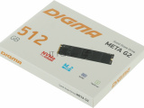 Накопитель SSD Digma Meta G2, 512ГБ, PCIe 4.0 x4, M.2 2280, NVMe, R/W 4800/2700 4