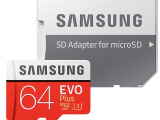 Карта памяти Samsung micro SDXC 64 Gb+адаптер Class 10 EVO PLUS 100MB/s 0