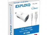 Зарядное устройство от прикуривателя 12-24в EXPLOYD EXPLOYD EX-Z-587 TYPE-C 3.4А 2.4А+1А 2хUSB белый C 1