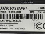 Накопитель SSD Hikvision HS-SSD-E1000/1024G Hiksemi, 1Tb, PCIe 3.0 x4, M.2 2280, NVMe, R/W 2100/1800 2