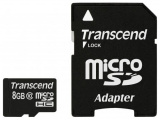 Карта памяти Transcend micro SDHC 8 Gb+адаптер Class 10 2