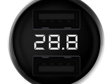 Зарядное устройство от прикуривателя 12-24в Xiaomi MI Digital Display Car Charger 2 USB AP621 Серый 1
