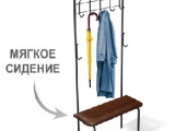 Прихожая SHEFFILTON Вешалка SHT-HW1-S черный/корич.крокодил/венге 0