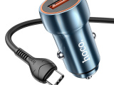 Зарядное устройство от прикуривателя 12-24в Hoco Z46 1USB синий 0
