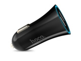 Зарядное устройство от прикуривателя 12-24в Hoco UC204 2USB  2.4A чёрный 0