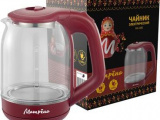 Чайник электрический МАТРЁНА MA-006 стекло вишневый 0