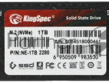 Накопитель SSD KingSpec NE-1TB, 1024GB, PCIe 3.0 x4, M.2 2280, NVMe, R/W 2400/1900 1
