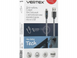 Кабель Vertex micro USB 1м текстильный Серый 0