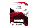 Накопитель SSD Kingston NV3, 2000GB, M.2 2280, PCIe 4.0 x4, NVMe, R/W 6000/5000 3