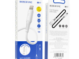 Кабель Borofone BX47 Coolway lightning 1м белый 0