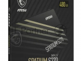 Накопитель SSD MSI SPATIUM S270, 480GB, 2.5", SATA III, R/W 500/450 2