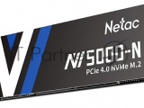 Накопитель SSD Netac NV5000 Pro, 500GB, M.2 2280, PCIe 4.0 x4, NVMe, R/W 4800/2700, с радиатором 0