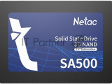 Накопитель SSD Netac SA500, 128Gb, SATA III, 2.5", R/W 500/400 1