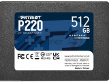 Накопитель SSD Patriot P220, 512GB, SATA III, 2.5", R/W 550/500 7