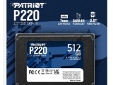 Накопитель SSD Patriot P220, 512GB, SATA III, 2.5", R/W 550/500 0