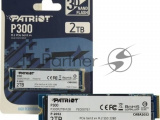 Накопитель SSD Patriot P300, 2TB, PCIe 3.0 x4, M.2 2280, NVMe, R/W 2100/1650 2