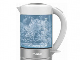 Чайник электрический Hyundai HYK-G9990 белый/серебристый 1