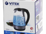Чайник электрический Vitek VT-7015 (TR) черный/стекло 0