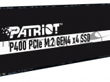 Накопитель SSD Patriot P400, 1Tb, PCIe 4.0 x4, M.2 2280, NVMe, R/W 5000/4800, с радиатором 8