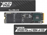 Накопитель SSD Patriot Viper VP4300, 2Tb, PCIe 4.0 x4, M.2 2280, NVMe, R/W 7400/6800, с радиатором 7
