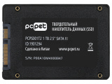 Накопитель SSD PC PET PCPS001T2, 1TB, SATA-III, 2.5", R/W 500/450 7
