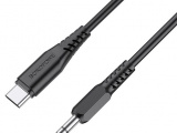 Кабель Borofone BL8 Type-C на 3.5мм 1м чёрный 0