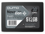 Накопитель SSD QUMO Novation 3D, 512GB, SATA III, 2.5", R/W 530/500 1