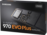Накопитель SSD Samsung 970 EVO Plus MZ-V7S250BW, 250Gb, PCIe 3.0 x4, M.2 2280, NVMe, R/W 3500/2300 3