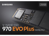 Накопитель SSD Samsung 970 EVO Plus MZ-V7S250BW, 250Gb, PCIe 3.0 x4, M.2 2280, NVMe, R/W 3500/2300 22