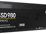 Накопитель SSD Samsung 980, 250GB, PCIe 3.0 x4, M.2 2280, NVMe, R/W 2900/1300 3