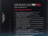 Накопитель SSD Samsung 980 PRO, 250GB, PCIe 4.0 x4, M.2 2280, NVMe, R/W 6400/2700 10