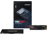 Накопитель SSD Samsung 980 PRO, 2TB, PCIe 4.0 x4, M.2 2280, NVMe, R/W 7000/5000 12