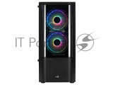 Корпус MidTower Aerocool / Formula Quantum-G-BK-v2 (черный) без Б/п, ATX 3FRGB Fan on front panel 10