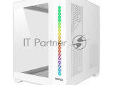 Компьютерный корпус Ginzzu V420 RGB подсветка, закаленное стекло 1*USB 3.0,1*USB 2.0, AU Белый mATX 1