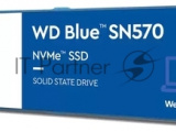 Накопитель SSD WD Blue SN570 WDS250G3B0C, 250Gb, PCIe 3.0 x4, M.2 2280, NVMe, R/W 3300/1200 4