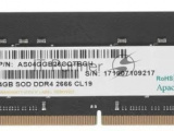 Оперативная память Apacer, DDR4, 4GB (1x4GB), 2666MHz, CL19, SO-DIMM 0