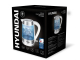 Чайник электрический Hyundai HYK-G3606 белый/прозрачный 2