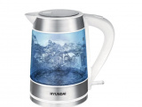 Чайник электрический Hyundai HYK-G3606 белый/прозрачный 1