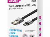 Кабель OLMIO 038703 microUSB,1м,2.1А Rev. 0