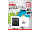 Карта памяти Sandisk micro SDHC 32 Gb + адаптер Class 10 Ultra 48MB/s 0