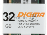 Оперативная память Digma, DDR4, 32GB (1x32GB), 2666MHz, CL19, SO-DIMM 6