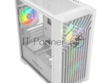 Корпус Powercase Mistral Micro X4W, Tempered Glass, 4х 120mm 5-color fan, белый, mATX  (CMMXW-L4) 3