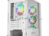 Корпус Powercase Mistral Micro X4W, Tempered Glass, 4х 120mm 5-color fan, белый, mATX  (CMMXW-L4) 0