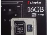 Карта памяти Kingston micro SDHC 16 Gb+адаптер Сlass 4 0