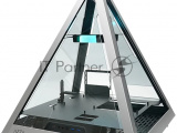 Корпус Azza Pyramid L черный/серебристый без БП ATX 6x120mm 2xUSB3.0 audio bott PSU 0