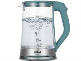 Чайник электрический Kitfort КТ-6669 бирюзовый и нерж 0