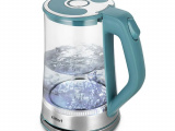 Чайник электрический Kitfort КТ-6669 бирюзовый и нерж 1