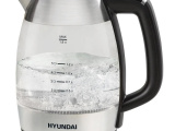 Чайник электрический Hyundai HYK-G9408 черный и серебристый 0