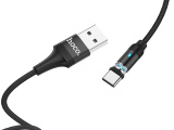 Кабель hoco U76 Fresh magnetic USB 2.0 - Type-C 1.2м, 3 A Чёрный 3